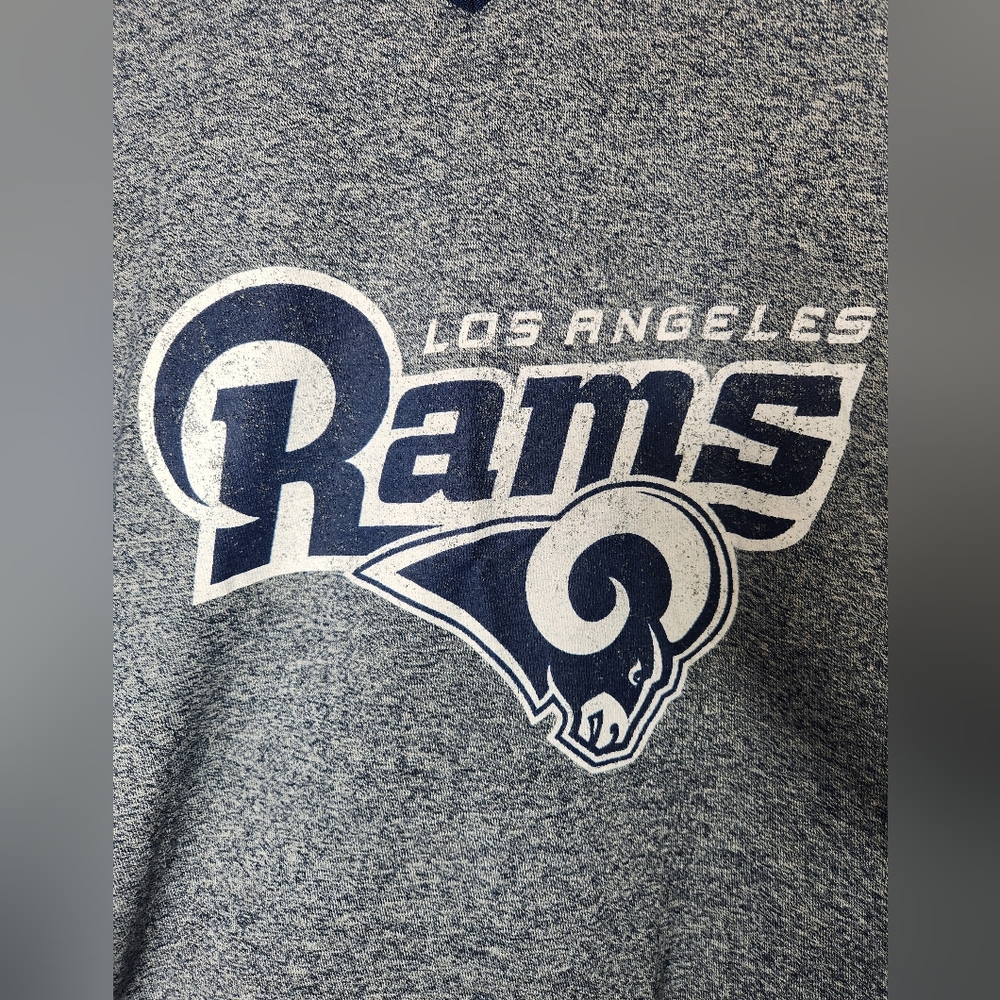 NFL Team Apparel Blue Los Angeles Rams Jersey Shirt With Logo Womens Size XL - Picture 4 of 7